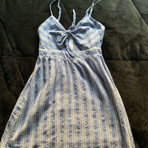 Blue Stripped Mid Dress